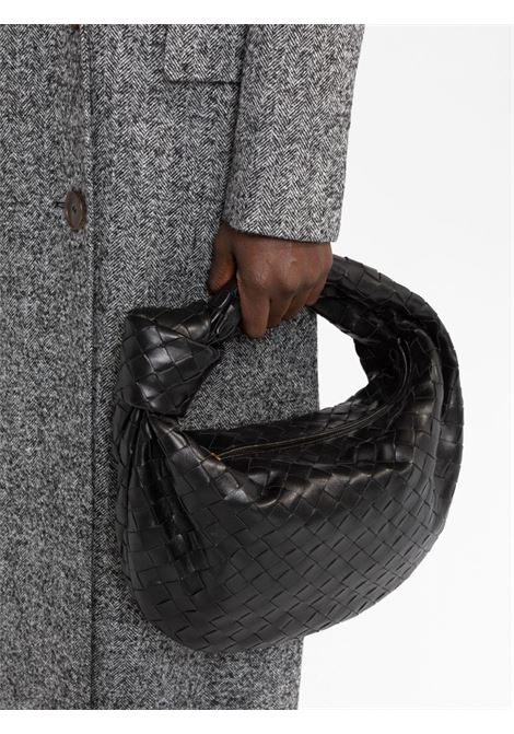 black Teen Jodie intrecciato lambskin leather shoulder bag BOTTEGA VENETA | 690225-VCPP08425